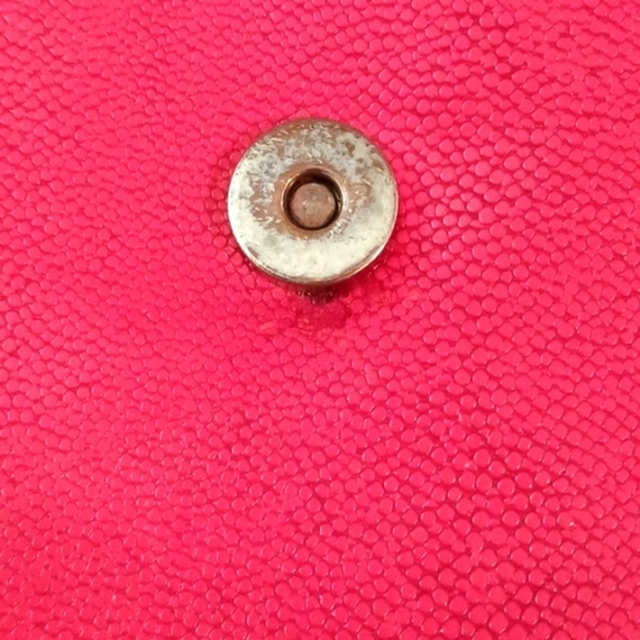 Stella & Dot Red Pebbled Leather Crossbody Bag - Picture 10 of 13